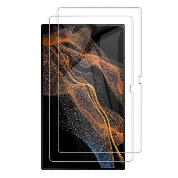 (2 Pack) Samsung Galaxy Tab S8 Ultra Tempered Glass LCD Screen Protector Film (2 Pack) Samsung Galaxy Tab S8 Ultra Tempered Glass LCD Screen Protector Film